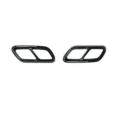 Muffler Tips Frames suitable for Mercedes C-Class W206 S206 Sport Line (2021-2023) Carbon Black