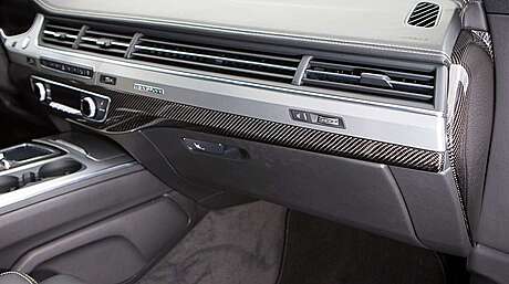 Inserts on the center console (carbon) ABT for Audi Q7 2015-2020 (original, Germany)
