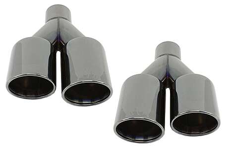 Exhaust Muffler Tips Quad suitable for BMW 3 Series E46 E90 E92 E93 F30 F31 4 Series F32 F33 F36 5 Series E60 F10 F11 G30 6 Series F06 F12 F13 M3 M5 M-Power Design