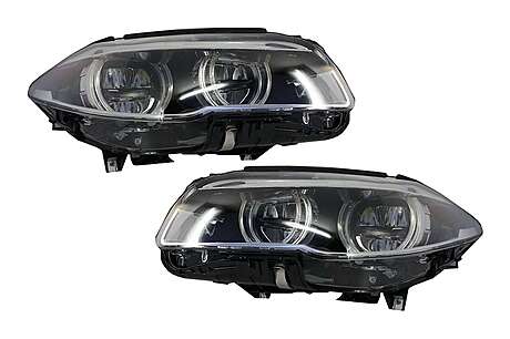 Headlights Full LED suitable for BMW 5 Series F10 F11 (2011-2013) Angel Eyes