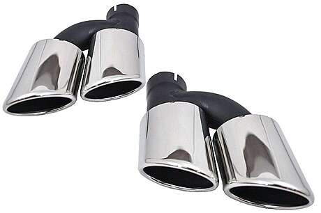 S-Design Steel Muffler Tips TY-AUA6 for Audi A3 A4 A5 A6 A7 A8 to S3 S4 S5 S6 S7 S8 SQ3 SQ5