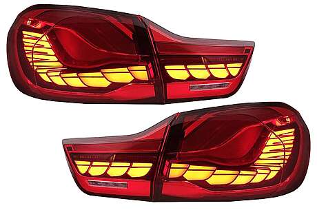 OLED Taillights suitable for BMW 4 Series F32 F33 F36 M4 F82 F83 (2013-03.2019) Red Clear with Dynamic Sequential Turning Light