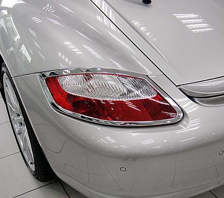 Rear light covers chrome IDFR 1-PS201-02C for Porsche Cayman 2005-2008