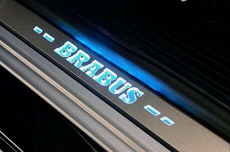 Door sills (with illumination) Brabus 213-350-00-B for Mercedes E63 W213 restyling (original, Germany)