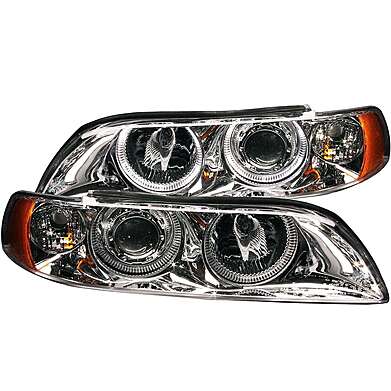 Front headlights chrome with angel eyes Anzo 121018 for BMW 5 SERIES E39 1997-2001