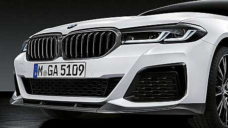 Front bumper spoiler (carbon) M Performance 51192472192-MP for BMW G30 G31 restyling (original, Germany)