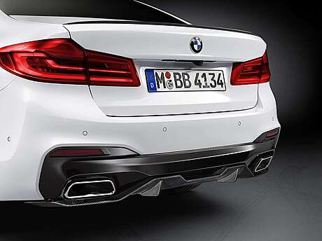 Rear bumper diffuser (carbon) M Performance 51192412405-MP for BMW G30 G31 restyling (original, Germany)
