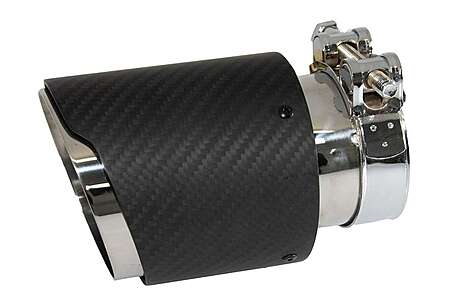 Exhaust Muffler Tip Carbon Fiber Matte Finish Inlet 6cm/2.36inch