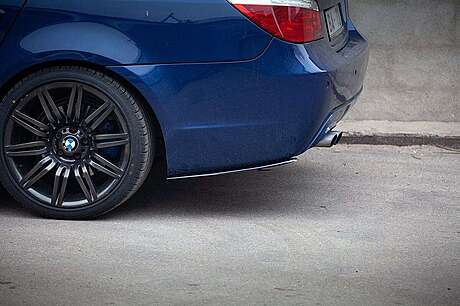 Rear Bumper Side Splitters flaps for BMW 5 E60 E61 ABS Matt