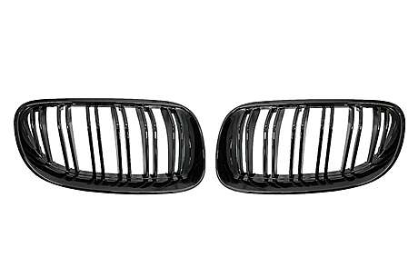Front Kidney Grilles suitable for BMW 3 Series E92 E93 Coupe Convertible PreLCI (2006-2009) Double Stripe M-Package Sport Design