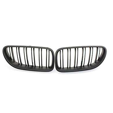 Pair For BMW F06 F12 F13 2012 - 2017 Matte Black Grille M6 STYLE Dual Slat Grill