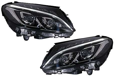 Full LED DRL Headlights suitable for Mercedes C-Class W205 S205 A205 C205 (2014-2018)