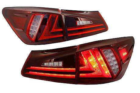 Taillights Full LED suitable for Lexus IS XE20 (2006-2012) Light Bar Facelift New XE30 Red Clear