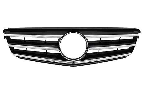 Front Grille suitable for Mercedes C-Class W204 S204 Limousine Station Wagon (2007-2014) Piano Black