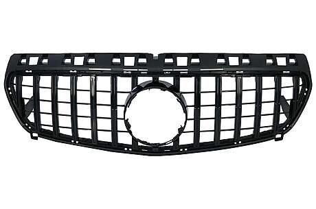 Central Grille suitable for Mercedes A-Class W176 (2012-08.2015) A45 GT-R Panamericana Design All Black