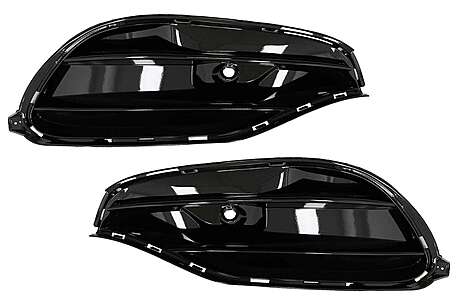 Front Bumper Side Grilles suitable for Mercedes CLA W117 C117 X117 (2013-2018) Facelift CLA45 Design Piano Black