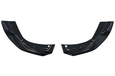 Rear Bumper Side Splitters Fins suitable for Mercedes A-Class W177 A35 A45 Hatchback (2018-up) Piano Black