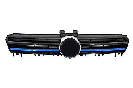 Central Grille suitable for Volkswagen Golf 7 VII (2012-2017) R-Line GTE Design Blue Insertions