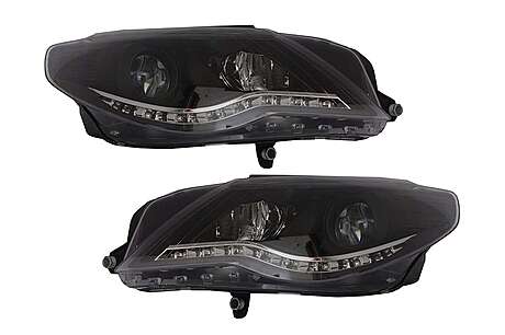 DAYLINE LED Headlights suitable for VW Passat CC (2008-2012) DRL Look Black