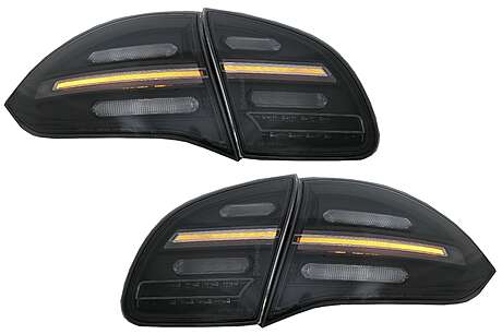 FULL LED taillights suitable for Porsche Cayenne 958 E2 92A Prefacelift (2010-2014) Black Smoke with Dynamic Indicators