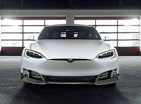 Front bumper spoiler (carbon) Novitec T6 X00 50 for Tesla Model S (original, Germany)