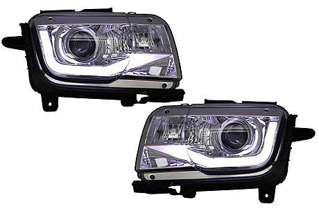 LED DRL Headlights suitable for Chevrolet Camaro MK 5 Non-Facelift (2009-2013) Chrome
