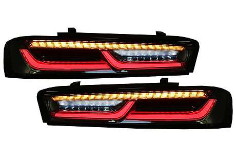 Full LED Taillights suitable for Chevrolet Camaro (2015-2017) Sequential Dynamic Turning Lights Smoke