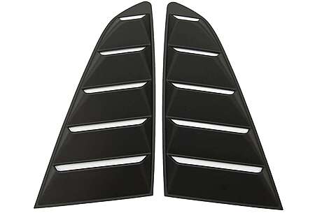 Classic Quarter Side Window Louvers suitable for Ford Mustang Mk6 VI Sixth Generation (2015-2019) Matte Black