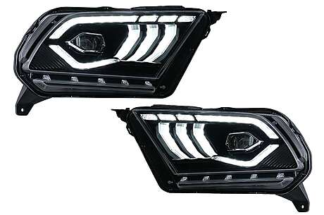Full LED Headlights suitable for Ford Mustang V (2010-2014) with Dynamic Sequential Turning Light