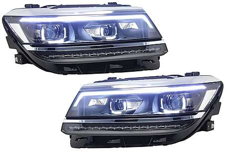 LED Headlights suitable for VW Tiguan II Mk2 (2016-2019) R-Line Matrix Design Sequential Dynamic Turning Lights