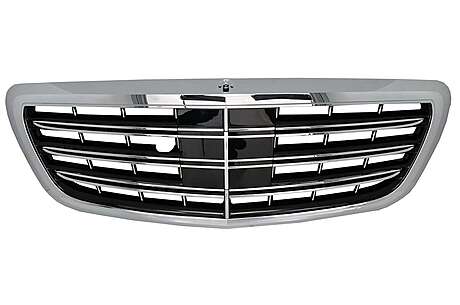 Front Grille suitable for Mercedes S-Class W222 (2014-08.2020) S63 S65 Design Chrome