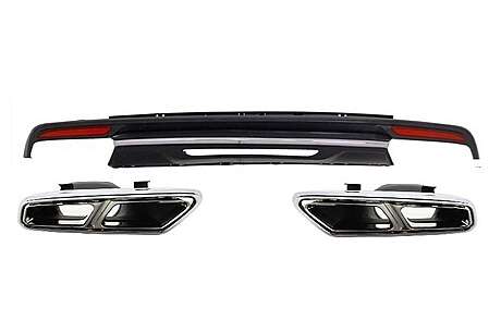 Air Diffuser Exhaust Muffler Tips suitable for Mercedes S-Class W222 Sport Line Package (2013-06.2017) S65 Design