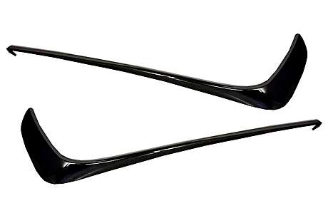 Front Bumper Splitters Fins suitable for Mercedes W222 S-Class S63 Design (2013-up) Black Edition