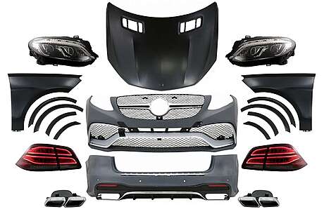 Body Kit suitable for Mercedes M-Class W166 (2012-2015) Conversion to GLE