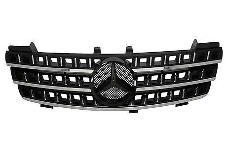 Front Grille suitable for Mercedes ML W164 (2005-2008) Black Chrome