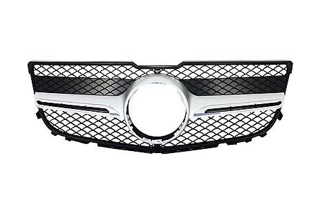 Front Grille suitable for MERCEDES Benz GLK-Class X204 (2013-2015) Silver Design