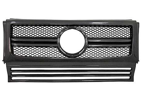 Front Grille suitable for Mercedes G-Class W463 (1990-2014) G65 Design Real Carbon Edition
