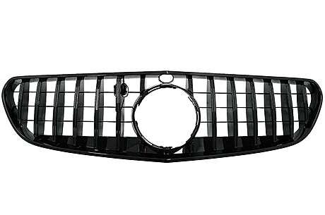 Central Grille suitable for Mercedes S-Class C217 Coupe Facelift (2018-up) A217 Cabrio Facelift (2018-up) GT-R Panamericana Design Black