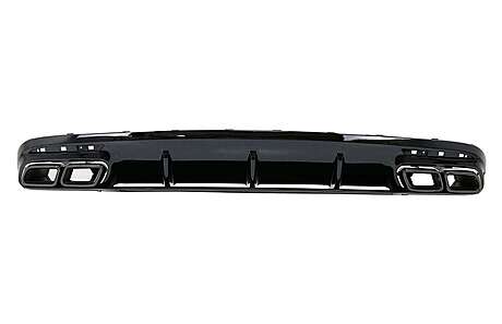 Rear Bumper Air Diffuser with Black Muffler Tips suitable for Mercedes S-Class C217 Coupe (2014-2020) S63 Facelift Design