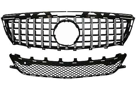 Front Grille suitable for Mercedes CLS W218 C118 (2011-2014) X218 Shooting Brake (2012-2014) GT-R Panamericana Design Chrome