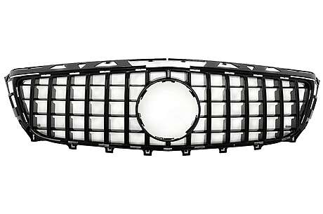 Front Grille suitable for Mercedes CLS W218 C118 (2011-2014) X218 Shooting Brake (2012-2014) GT-R Panamericana Design Piano Black
