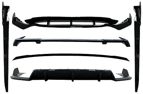 Aero Body Kit suitable for BMW X5 G05 2018-2022 M-Tech Black Knight Design Piano Black