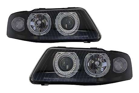 Headlights Angel Eye suitable for Audi A3 8L (09.2000-05.2003) Black