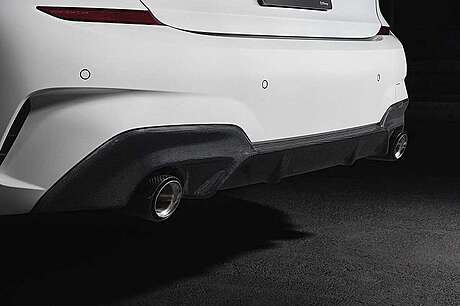 Rear bumper diffuser (carbon) 3D Design 3D-3108-32011 for BMW G20 M-Sport (original, Japan)