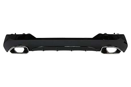 Rear Bumper Valance Diffuser With Exhaust Tips suitable for BMW 4 Series G22 G23 M Sport (2020-up) M440i Design Chrome