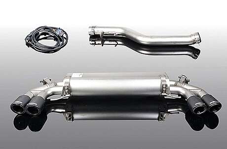 Silencer with carbon tips (for 420i and 430i / 430i xDrive) AC Schnitzer 1812322114 BMW G22 4er (original, Germany)