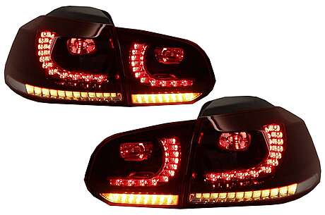 FULL LED Taillights suitable for VW Golf 6 VI (2008-2013) R20 Design Dynamic Sequential Turning Light Cherry Red (LHD and RHD)